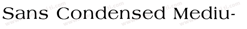 Sans Condensed Mediu字体转换